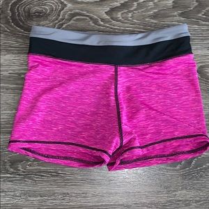 Natalie dancewear pink compression dance shorts